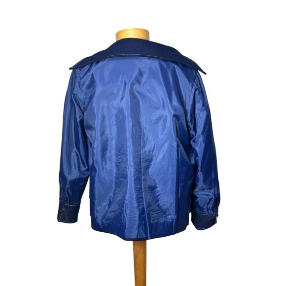 1970s blue leisure suit jacket with western style Size 42 chest - Picture 7 of 7